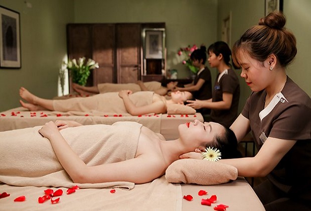 Không gian massage tại sen tài thu spa