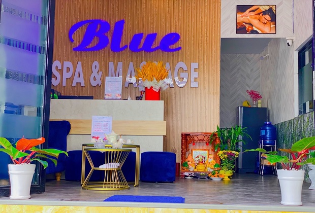 Quầy lễ tân tại Blue massage Bến Tre