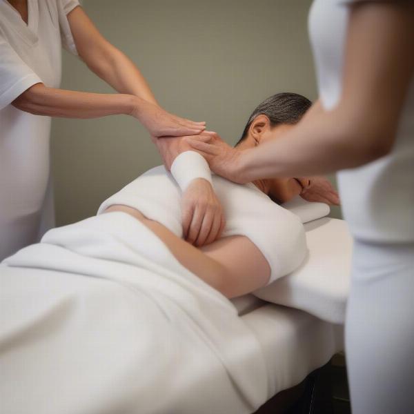 Massage bấm huyệt khiếm thị tăng cường sức khỏe