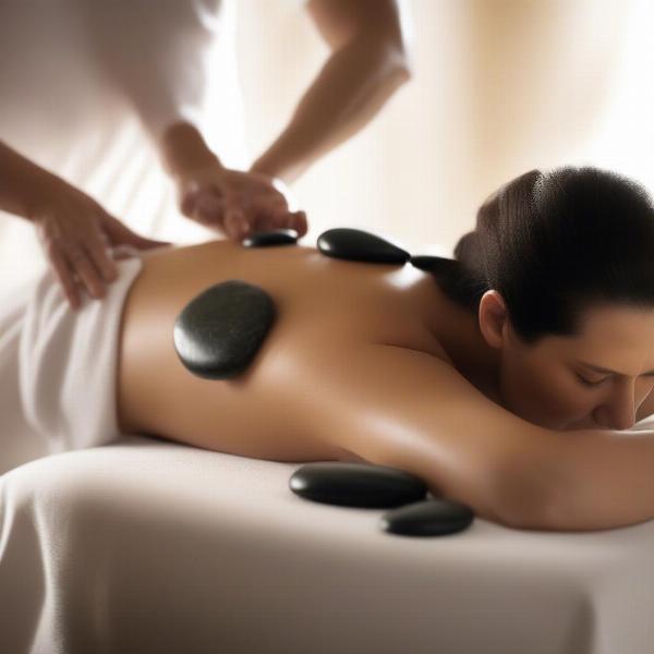 Massage đá nóng trị liệu xương khớp