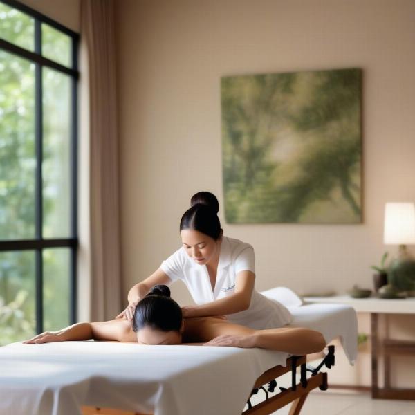 Massage trị liệu tại Ecopark giúp thư giãn, giảm stress