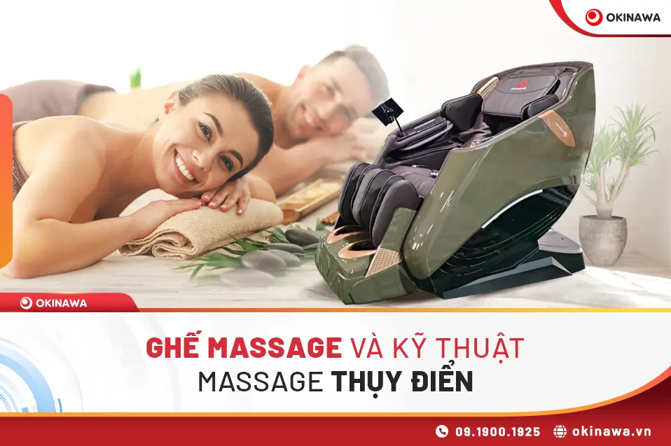 Massage Vibration trên ghế massage kỹ thuật Thụy Điển với chức năng rung và chườm nóng