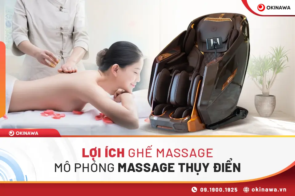 ghế massage mô phỏng kỹ thuật massage Thụy Điển với chức năng Massage Vibration cho thư giãn cơ bắp