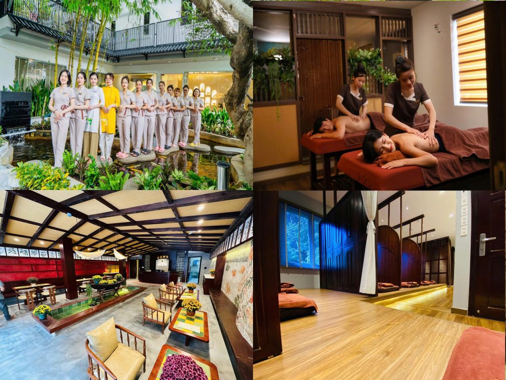 Phòng massage trị liệu tại huyện Củ Chi với giường massage êm ái và ánh sáng ấm cúng Massage Huyện Củ Chi