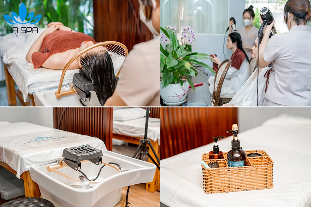 khách hàng thư giãn gói dầu dưỡng sinh tại spa chuyên nghiệp Massage Quận Cầu Giấy