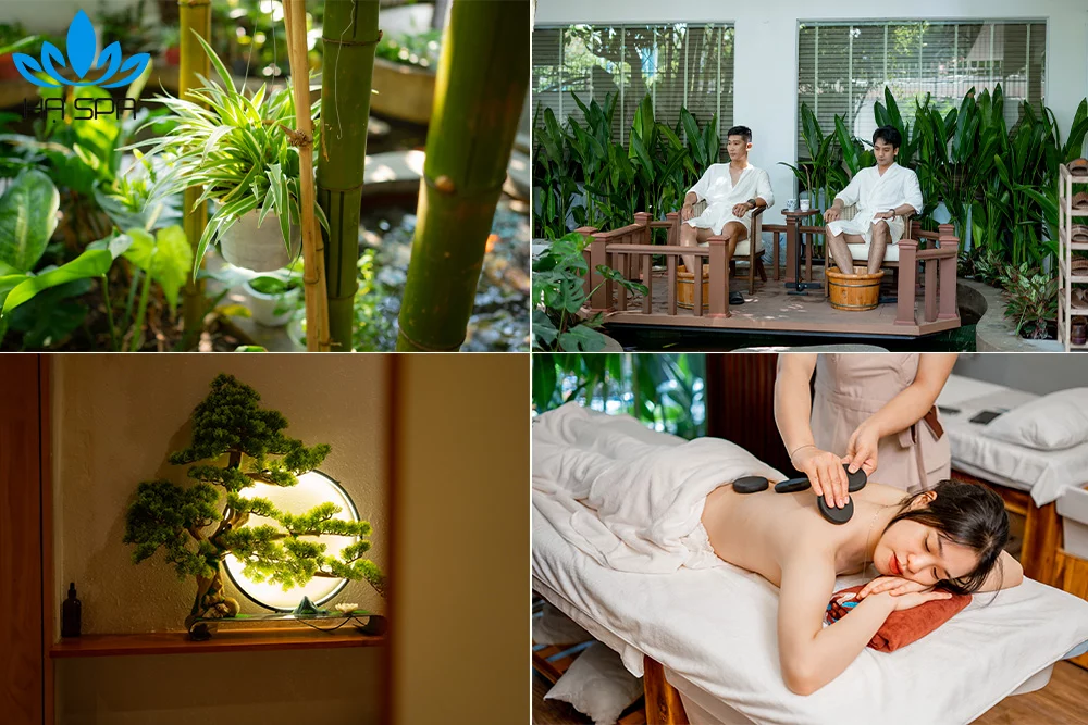 Phòng Massage Hải Phòng Hiện Đại Phòng trị liệu spa hiện đại với giường massage và không gian thư giãn tại Massage Hải Phòng