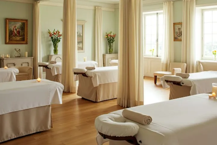 Massage Hưng Yên Hoàng Gia Không gian massage thư giãn tại Massage Hưng Yên Hoàng Gia với giường liệu trình hiện đại